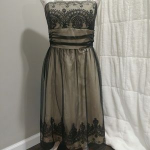 Davids Bridal Strapless Cocktail Gown